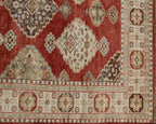 8x10 Hand-Knotted Rust & Beige Wool Rug | Traditional Oushak Style