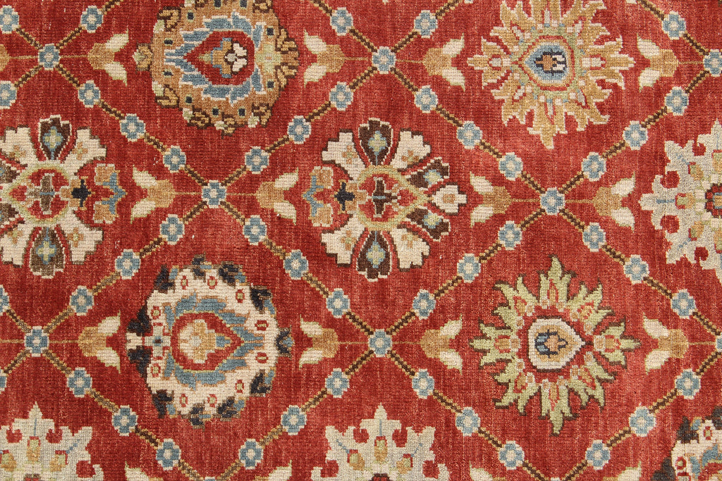 8x10 & 9x12 Hand-Knotted Wool Oushak Rug | Terracotta & Ivory Transitional Area Rug
