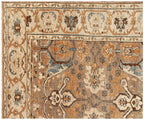 8x10 Hand-Knotted Wool Rug | Terracotta & Slate Blue Traditional Oushak