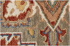 8x10 ft Hand-Knotted Oushak Style Wool Rug - Rust & Sage Heritage Medallion