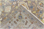 8x10 Hand-Knotted Wool Rug | Earthy Taupe & Oushak Inspired Design