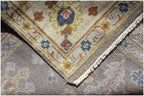 8x10 Hand-Knotted Wool Rug | Earthy Taupe & Oushak Inspired Design