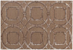 Hand Tufted Brown Wool & Viscose Rug, Geometric Modern Design