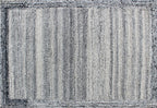 Hand Tufted 5X8 8X10 Grey Modern design rug for living room, minimalist rug