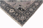 8x10 ft Hand-Knotted Serapi Wool Rug - Transitional Grey & Slate
