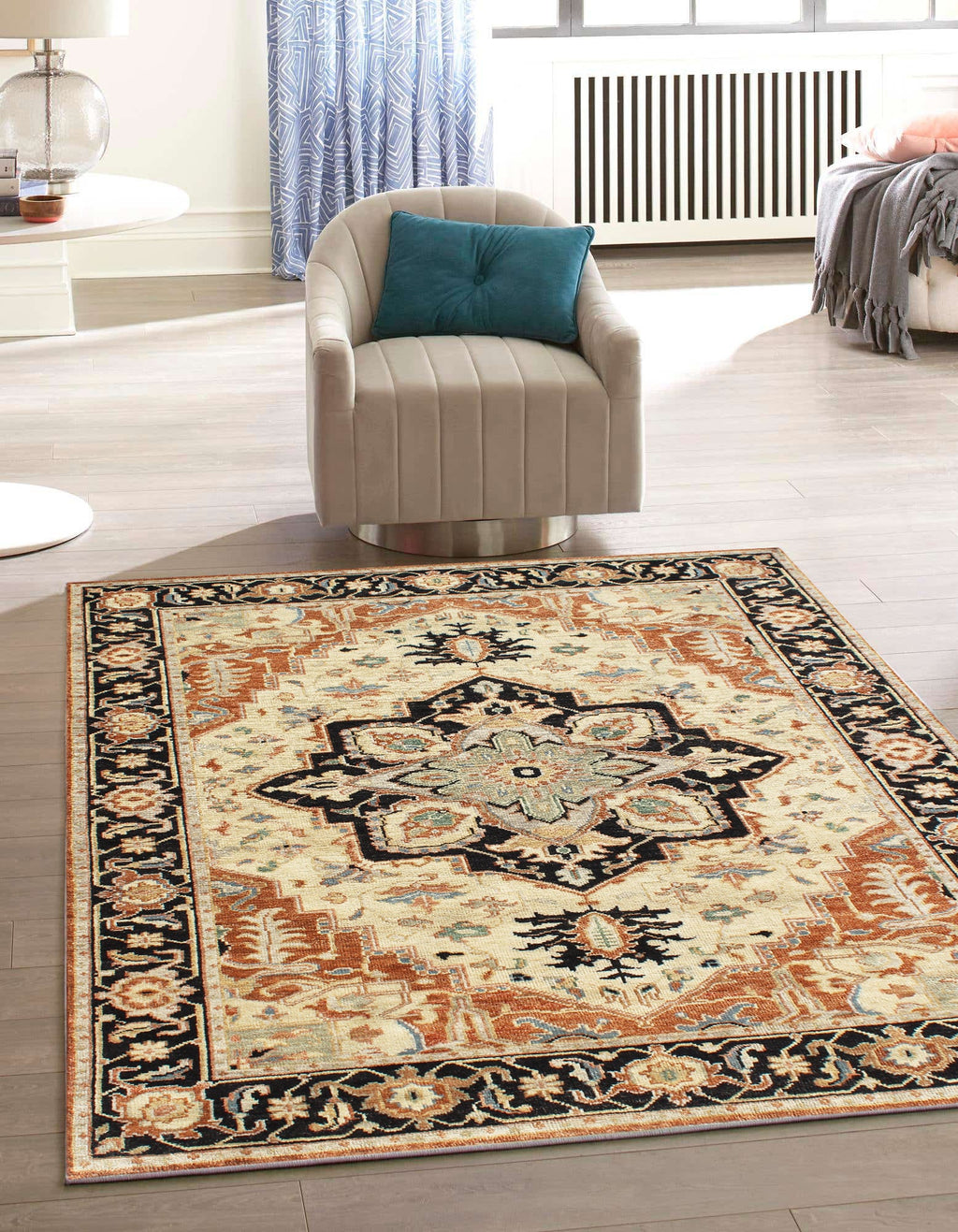 Hand-Knotted Serapi Design Wool Rug | 8x10 Traditional Persian Style
