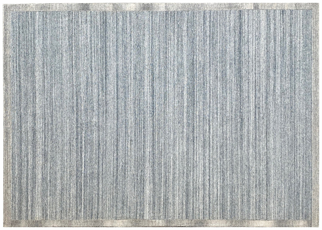 5x8 ft and 8x10 ft Hand Tufted Silver Area Rug,  Modern Minimalist Design