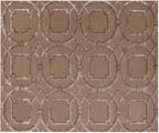 Hand Tufted Brown Wool & Viscose Rug, Geometric Modern Design