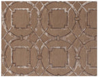 Hand Tufted Brown Wool & Viscose Rug, Geometric Modern Design