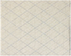 Hand Tufted Ivory Wool Rug, Geometric Looped Pile, Minimalist Design