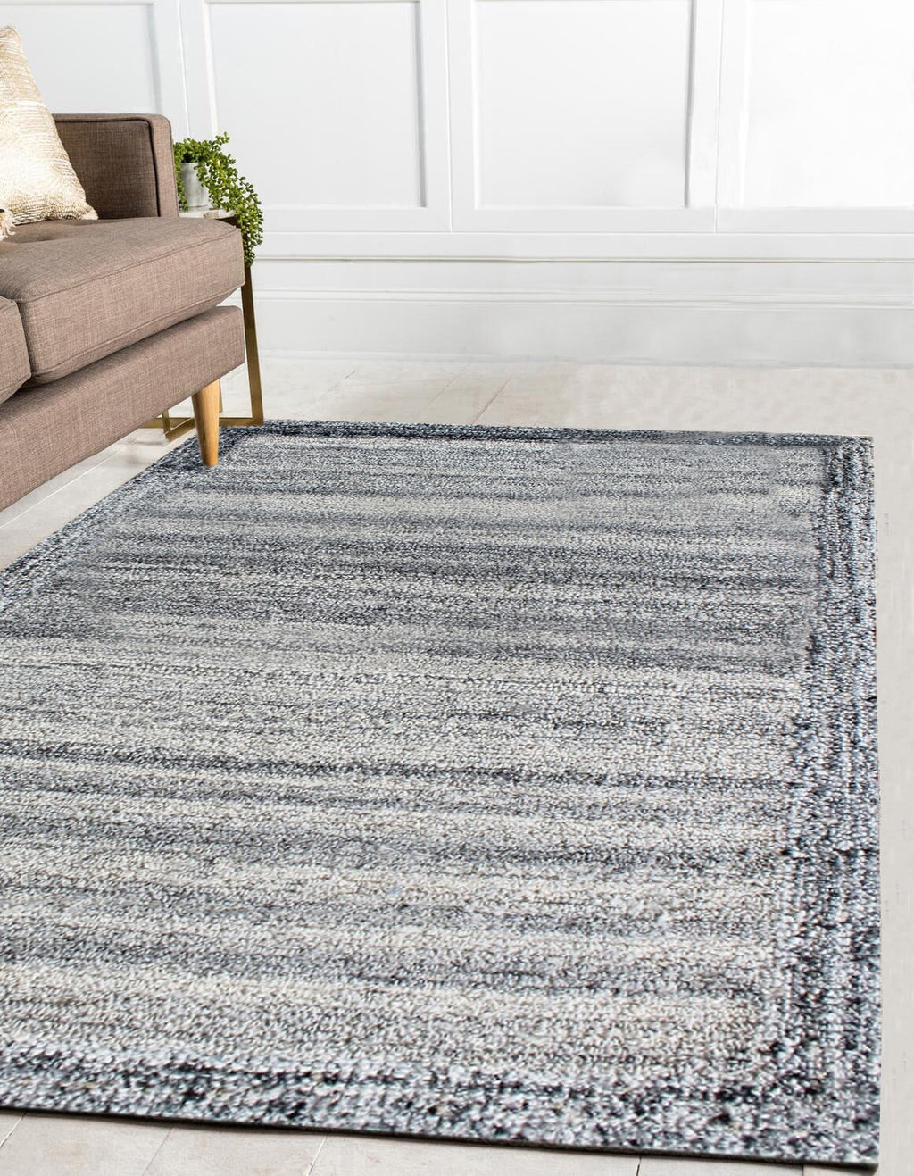 Hand Tufted 5X8 8X10 Grey Modern design rug for living room, minimalist rug