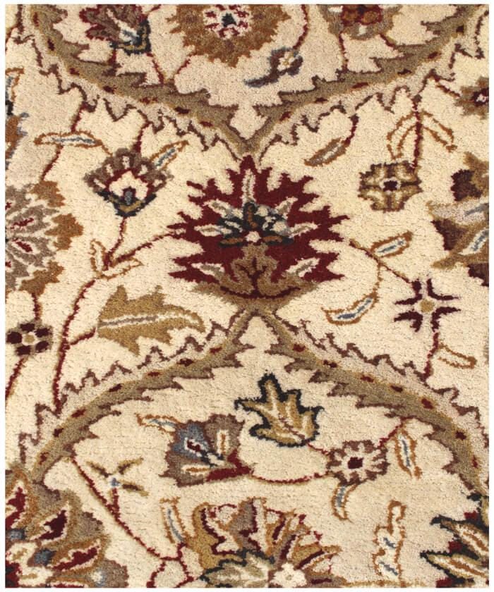8x11 ft Hand-Tufted Wool Serapi Style Rug - 5x8 ft Cream & Rust Red rug