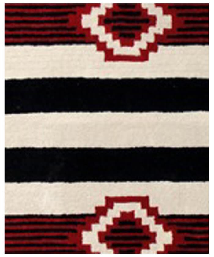 No tariff Hand Tufted 5X8 and 8X11 Ivory Black Wool Tribal pattern rug for living room, bedroom and dining room Christmas rug