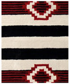 No tariff Hand Tufted 5X8 and 8X11 Ivory Black Wool Tribal pattern rug for living room, bedroom and dining room Christmas rug