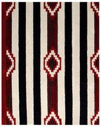 No tariff Hand Tufted 5X8 and 8X11 Ivory Black Wool Tribal pattern rug for living room, bedroom and dining room Christmas rug