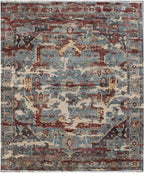 Handmade Soft Blue Traditional Persian Rug – Hand-Knotted Wool Area Carpet, 6x9 8x10 9x12 10x14 – Elegant Living & Dining Room Decor