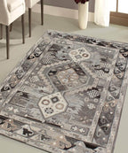 Hand Tufted 5X8 Natural Wool Geometrical modern rug for living room