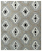 Hand Tufted 5X8 & 8X11 Natural Wool Geometric pattern rug for living room