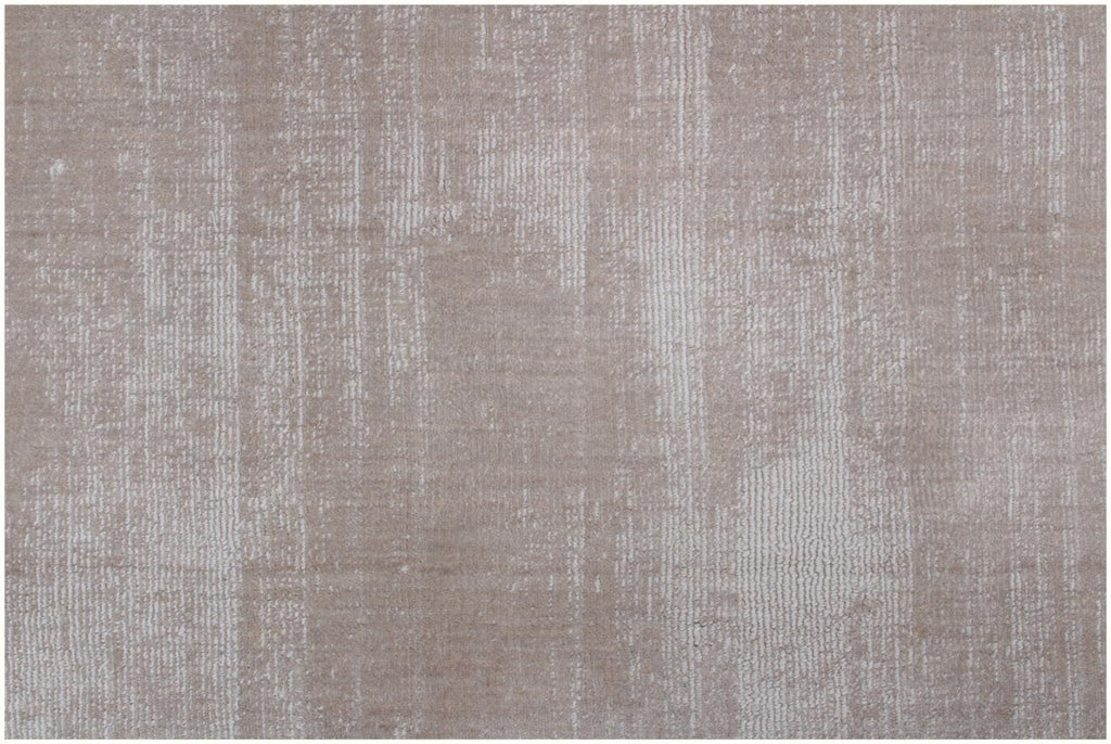 Modern Abstract Handloom Wool Rug - Neutral Sand & Ivory