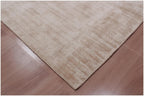Modern Distressed Beige Rug | Premium Tencel & Handloom Wool