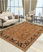Hand-Tufted 5x8 Wool Rug | Traditional Floral Medallion Area Rug