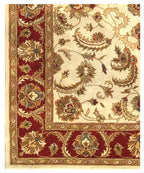 8x11  Red & Cream Oriental Hand Tufted Wool Rug
