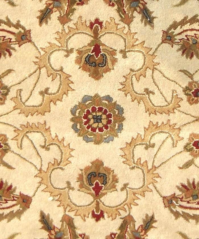 8x11  Red & Cream Oriental Hand Tufted Wool Rug