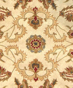8x11  Red & Cream Oriental Hand Tufted Wool Rug