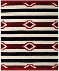 No tariff Hand Tufted 5X8 and 8X11 Ivory Black Wool Tribal pattern rug for living room, bedroom and dining room Christmas rug