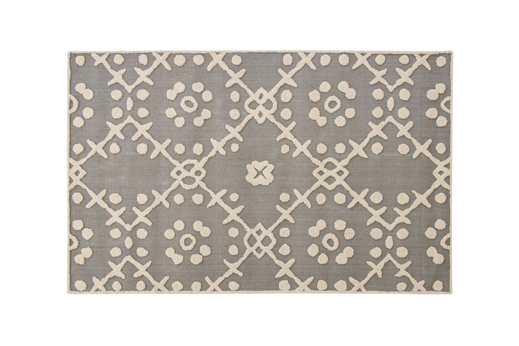 No tariff Hand Tufted 5X8  8X10  Grey Ivory  wool  geometric modern rug for living room, bedroom and dining room