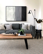 Hand Tufted 5X8  8X10  Tan Grey  wool  geometric modern rug for living room, bedroom and dining room