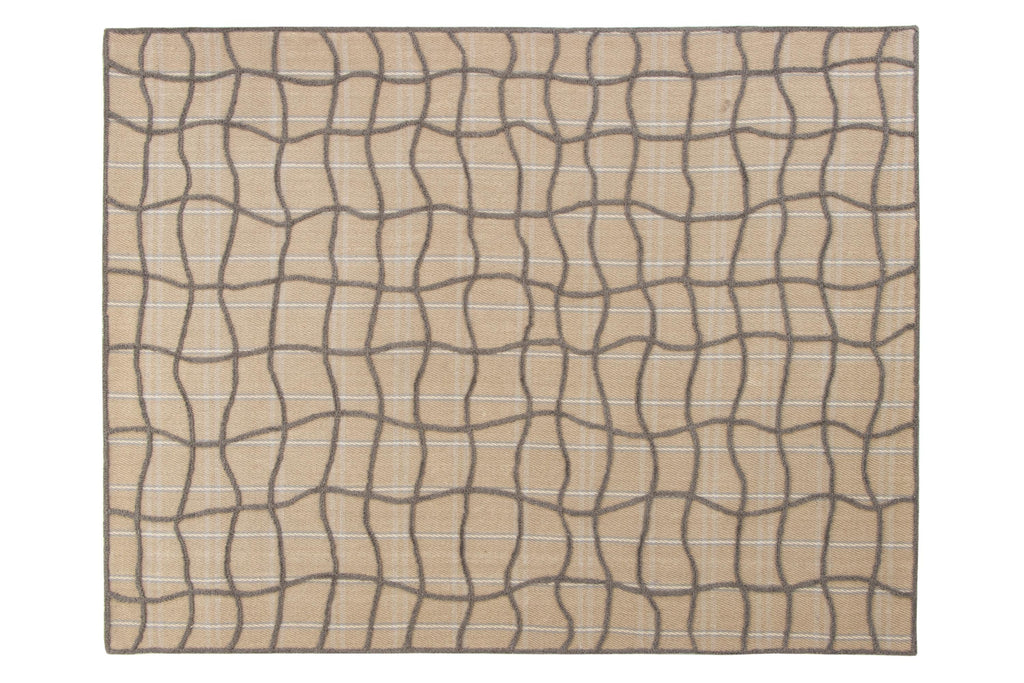 Hand Tufted 5X8  8X10 Brown Grey  wool  geometric modern rug for living room, bedroom and dining room