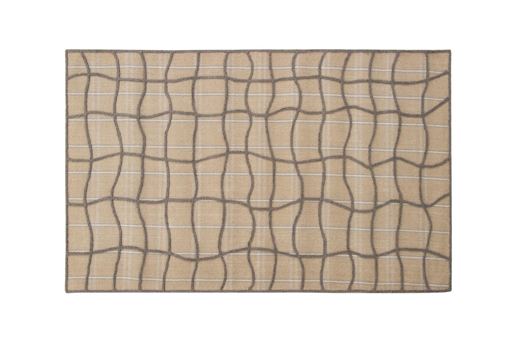 Hand Tufted 5X8  8X10 Brown Grey  wool  geometric modern rug for living room, bedroom and dining room