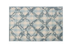 Coastal Gingham Hand-Tufted Rug | Blue & Cream High Low Textured Plaid Area Rug