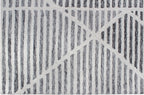 Modern Geometric Hand-Tufted Wool Rug | Abstract Striped Area Rug for Living Room & Bedroom