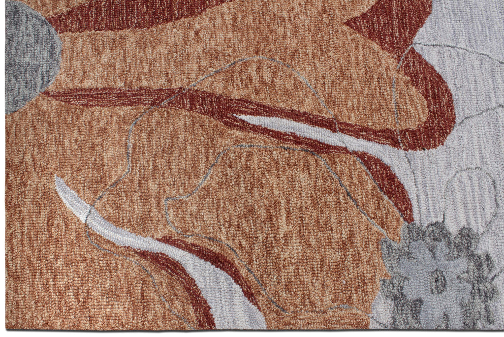 Botanical Bloom Hand-Tufted Floral Area Rug - Terracotta, Sage & Slate