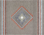 Hand Tufted 5X8  8X10  Brown Rust wool Geometric handmade rug for living room, bedroom and dining room