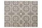 No tariff Hand Tufted 5X8  8X10  Grey Ivory  wool  geometric modern rug for living room, bedroom and dining room