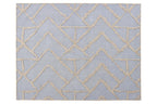 Hand Tufted 5X8  8X10  Blue Beige  wool  geometric modern rug for living room, bedroom and dining room