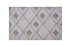 No tariff Hand Tufted 5X8  8X10  Blue Brown  wool  geometric modern rug for living room, bedroom and dining room