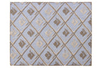 No tariff Hand Tufted 5X8  8X10  Blue Brown  wool  geometric modern rug for living room, bedroom and dining room