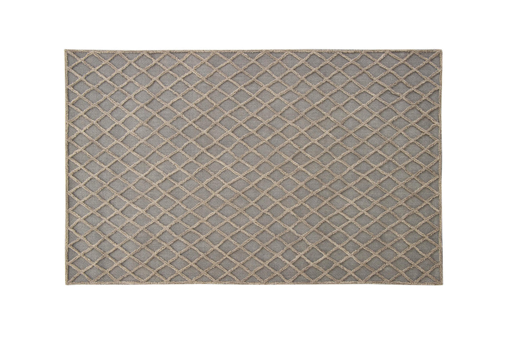 Hand Tufted 5X8  8X10  Tan Grey  wool  geometric modern rug for living room, bedroom and dining room