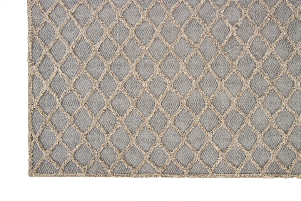 Hand Tufted 5X8  8X10  Tan Grey  wool  geometric modern rug for living room, bedroom and dining room