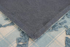 Coastal Gingham Hand-Tufted Rug | Blue & Cream High Low Textured Plaid Area Rug