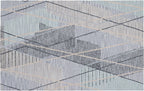 Hand Tufted 5X8, 8X10 and 9X12 ft Charcoal Green wool  geometric modern handmade rug for living room