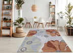 Botanical Bloom Hand-Tufted Floral Area Rug - Terracotta, Sage & Slate