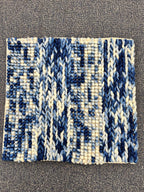 Handwoven Wool Braided Rug, Geometric Modern Design, Small Spaces