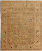 8x10 ft Green Beige Hand Knotted area Rug 9X12 & 10X14 handmade Persian rug