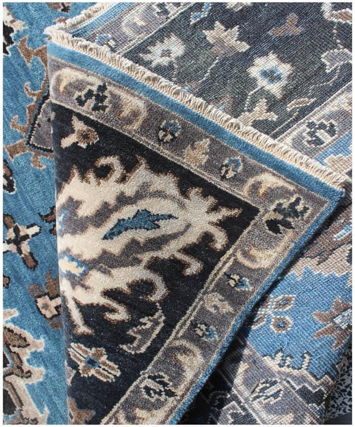 M .Blue Brown Hand Knotted area Rug 6X9 & 8X10 handmade Persian rug for living room, bedroom and dining roomvintage rug