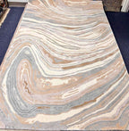 Abstract Marble Hand-Tufted Wool Rug – Earth Tone Series